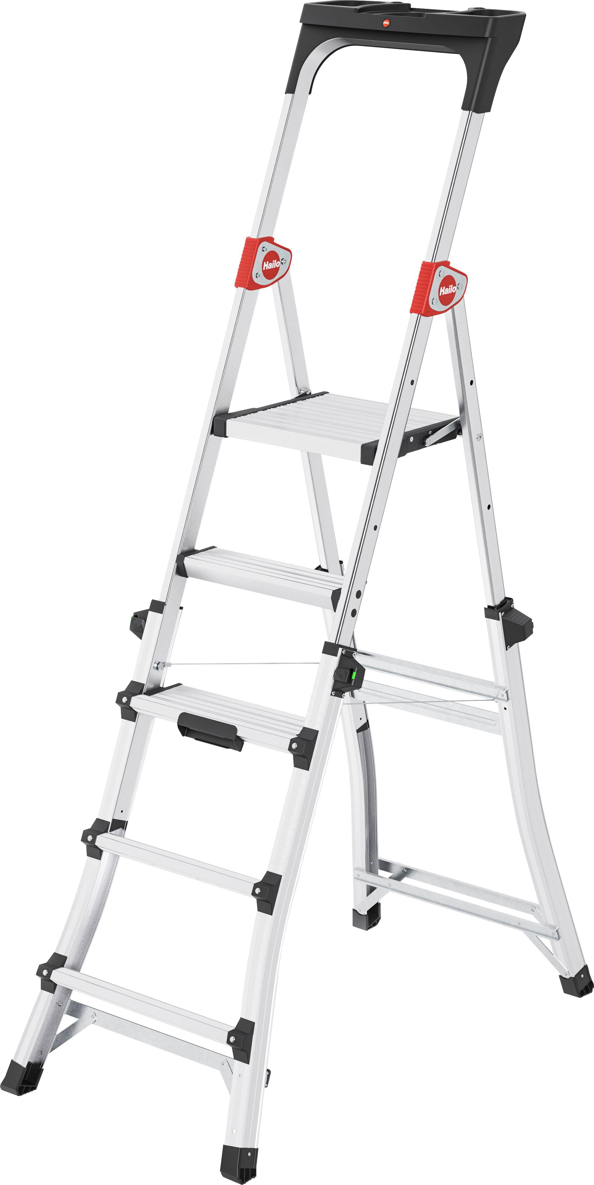 Hailo Teleskopleiter TL100 TopLine, Aluminium, 3-5 Stufen