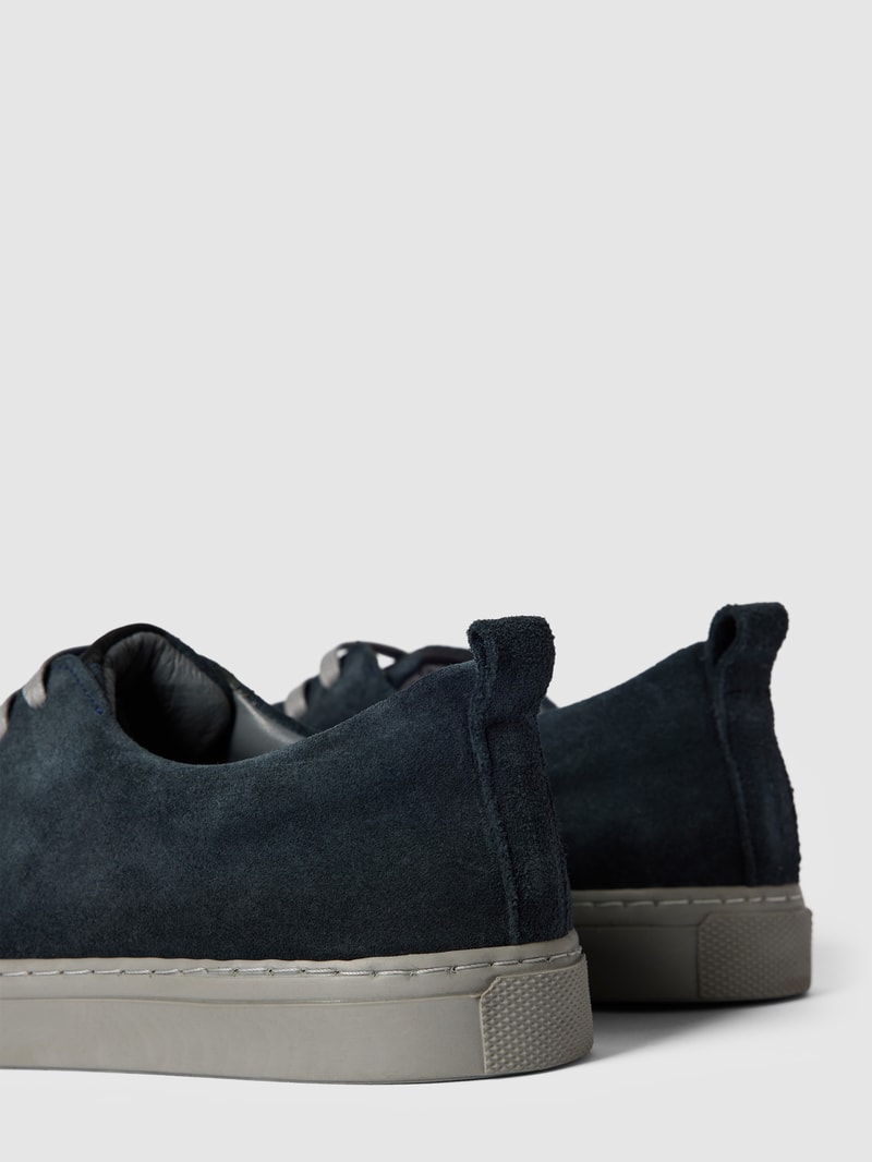 Sneaker aus Leder in marineblau