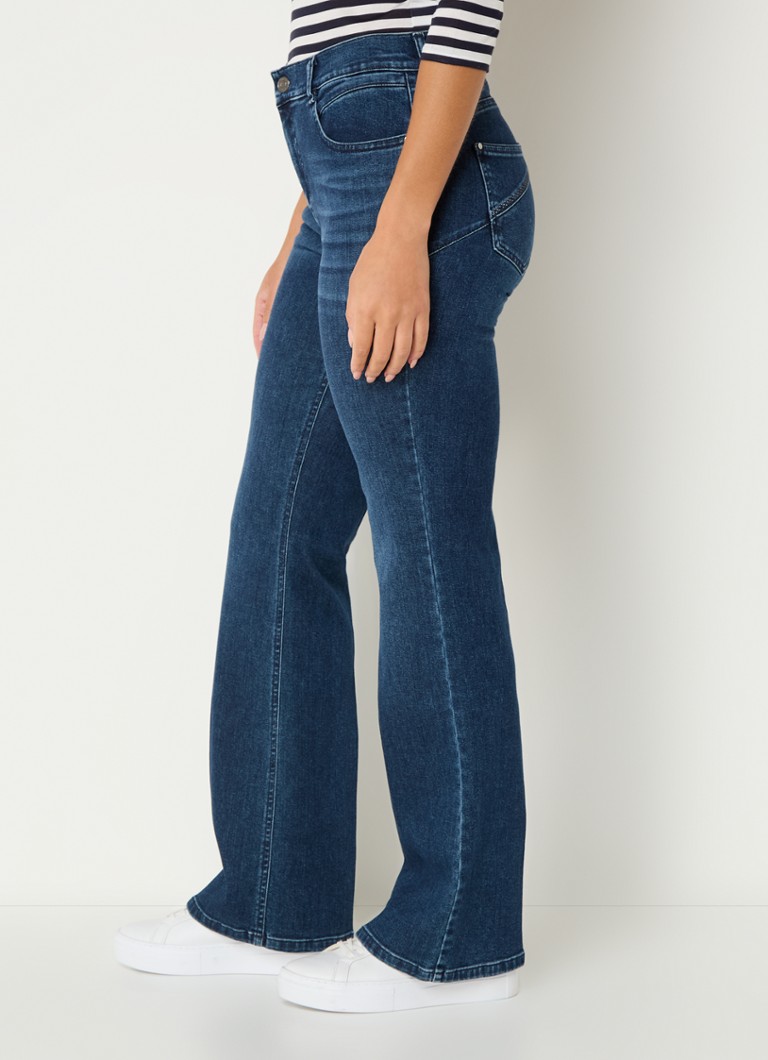 Gardeur Zuri high waist straight leg jeans in lyocell blend with medium wash