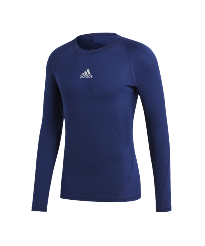 adidas Alphaskin Shirt langarm Kids Dunkelblau