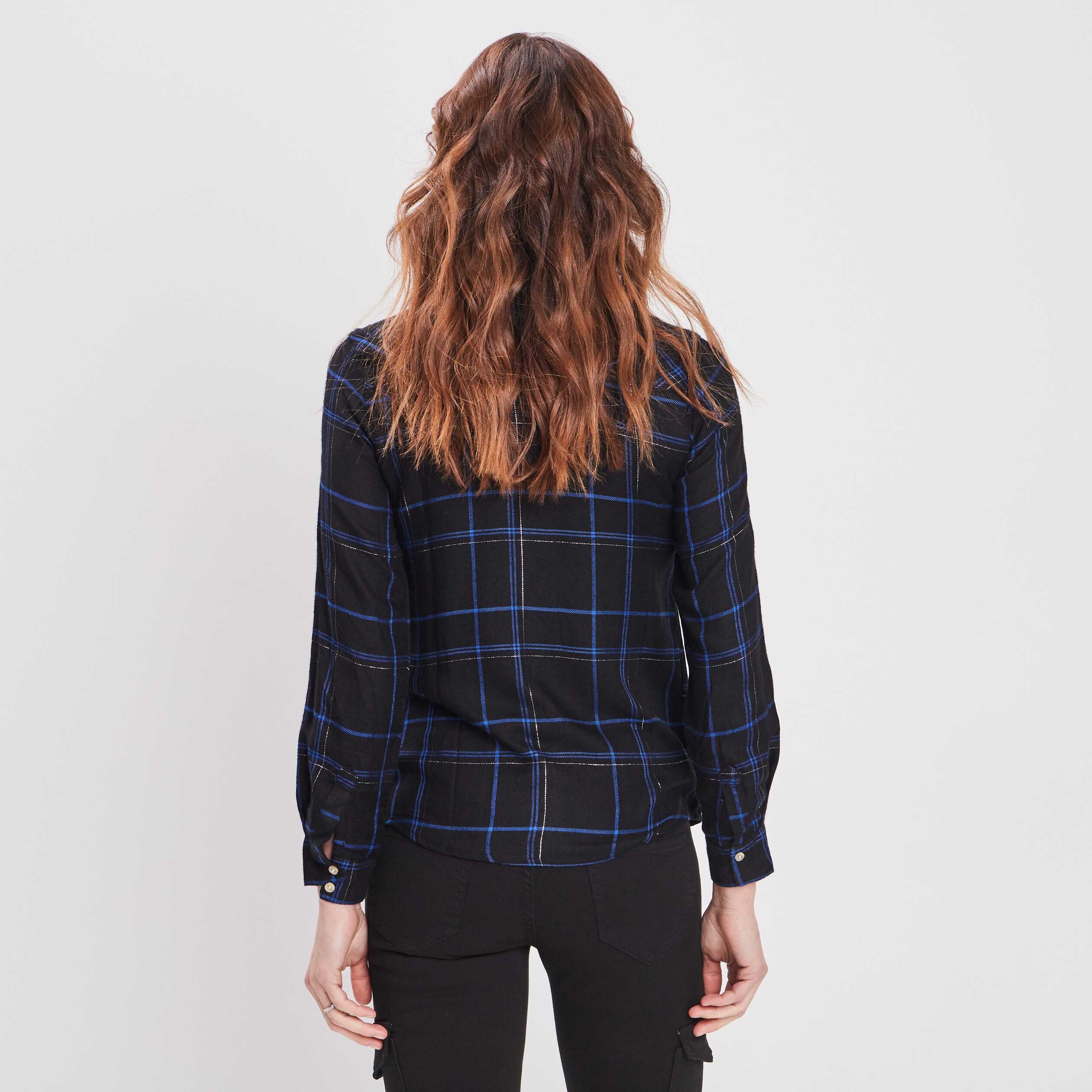 Chemise manches longues noir femme | La Halle