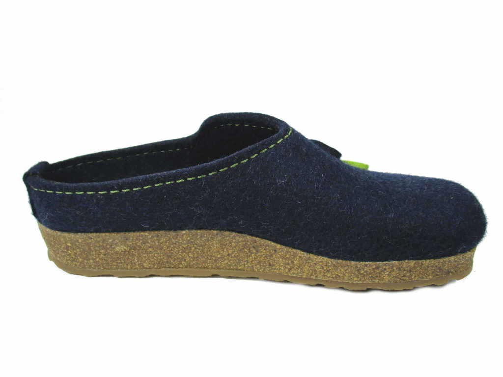 HAFLINGER Hausschuhe blau HAFLINGER Grizzly Filzclog Kanon kapitän