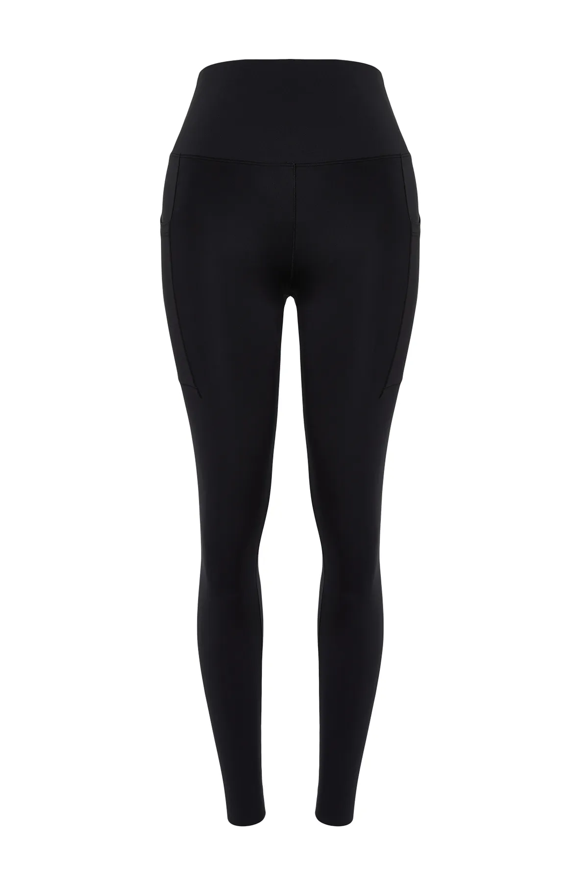 Trendyol Collection  Hochwertige schwarze 2-lagige gestrickte Sport-Leggings zur Erholung des Bauches in voller Länge THMSS24TY00027