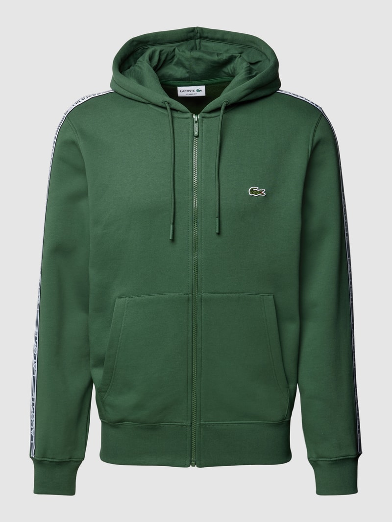 Sweatjacke mit Kapuze in grün