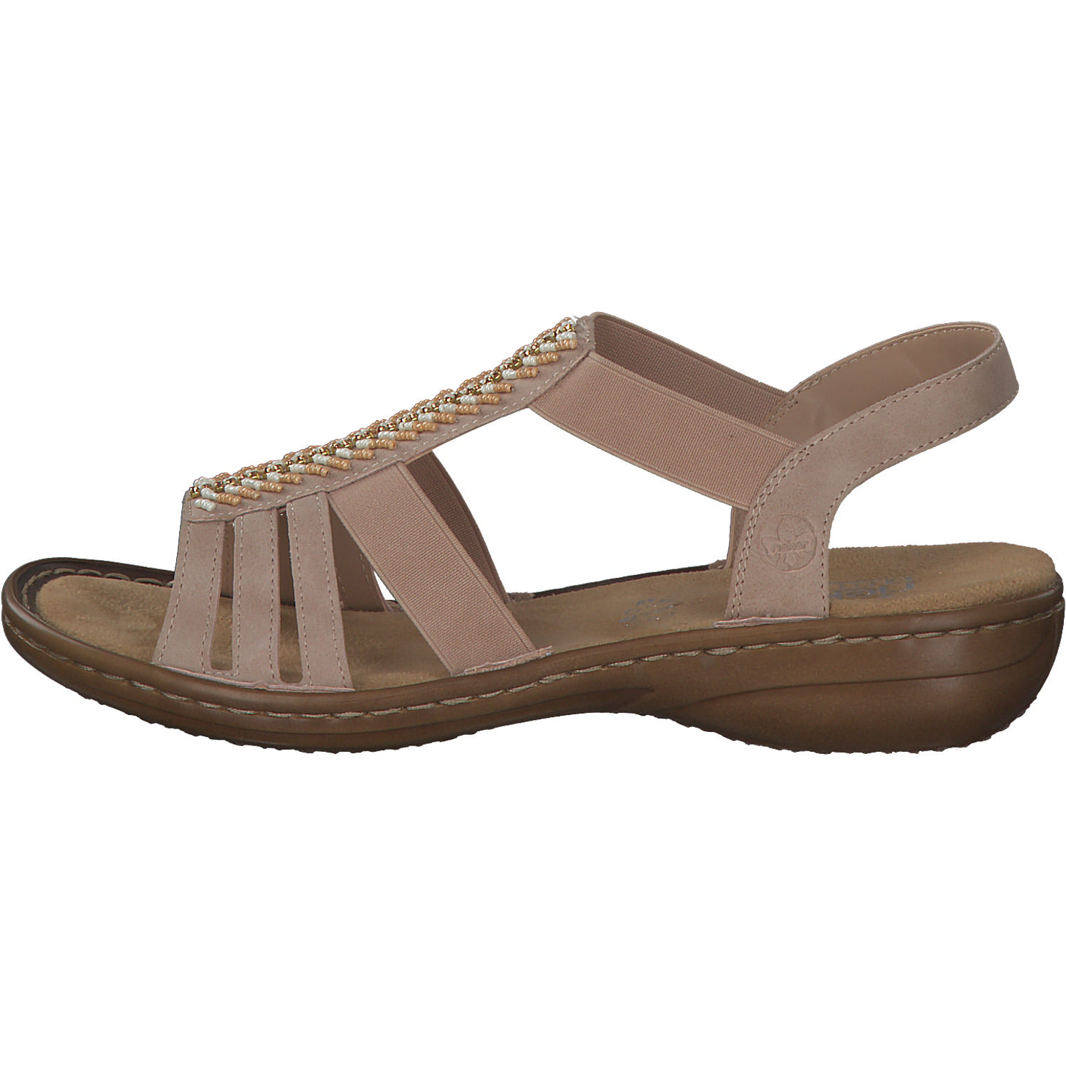 Rieker 60852, Klassische Sandalen, Damen, Beige
