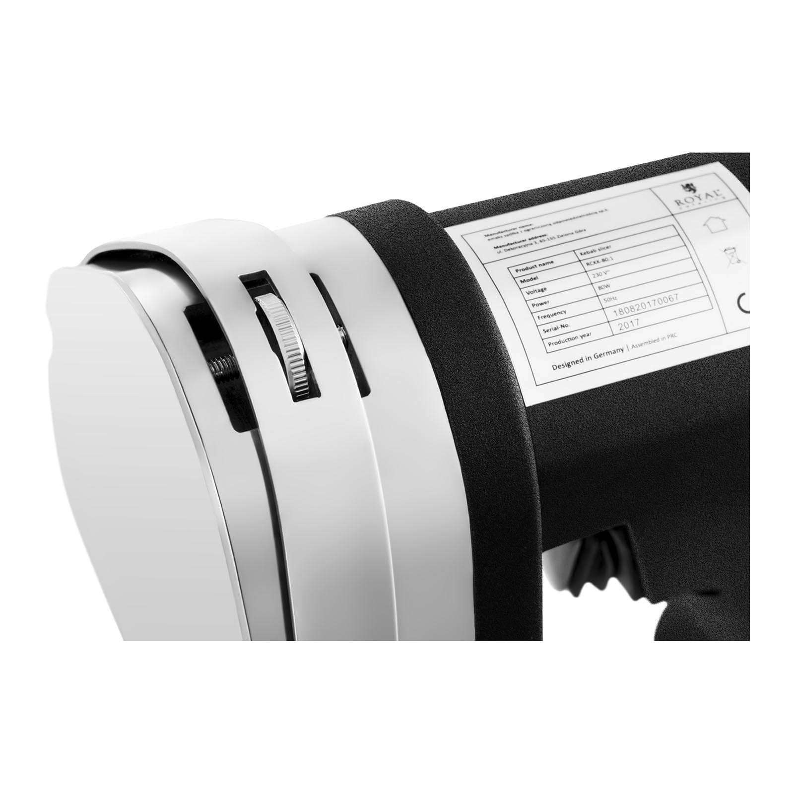 Royal Catering Elektromesser Dönermesser Dönerschneider Döner Kebabmesser Kebabschneider Kebab, 80 W