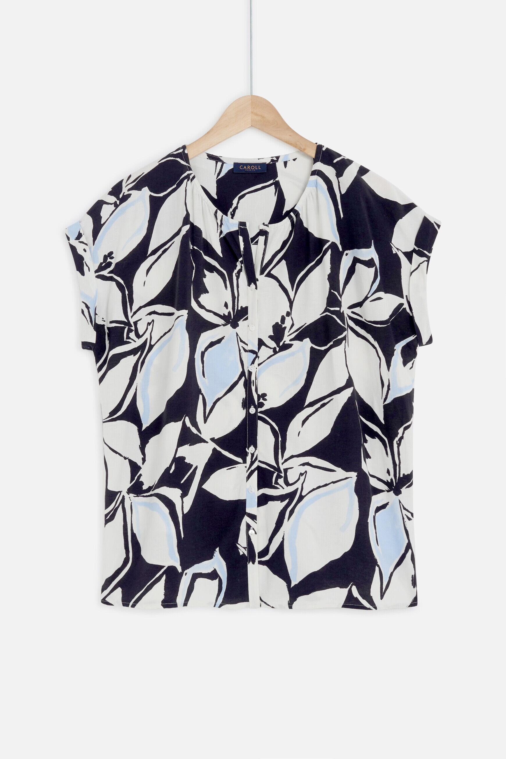 Chemise colombes noir femme