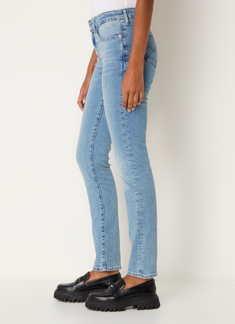 Jeans Levi's 712 a vita media e vestibilità slim, in misto lyocell con lavaggio chiaro.
