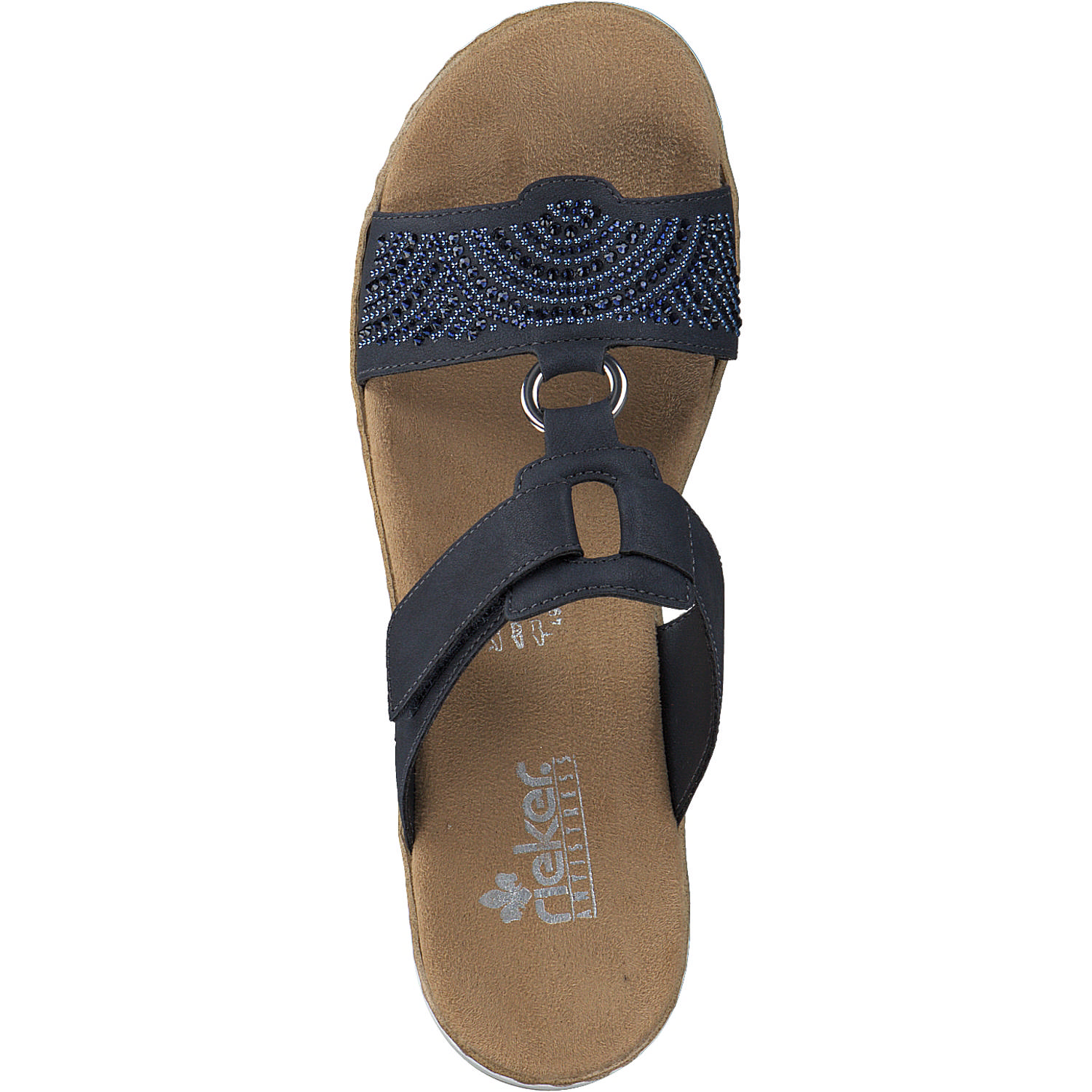 Rieker V0620, Plateau-Pantoletten, Damen, nightblue