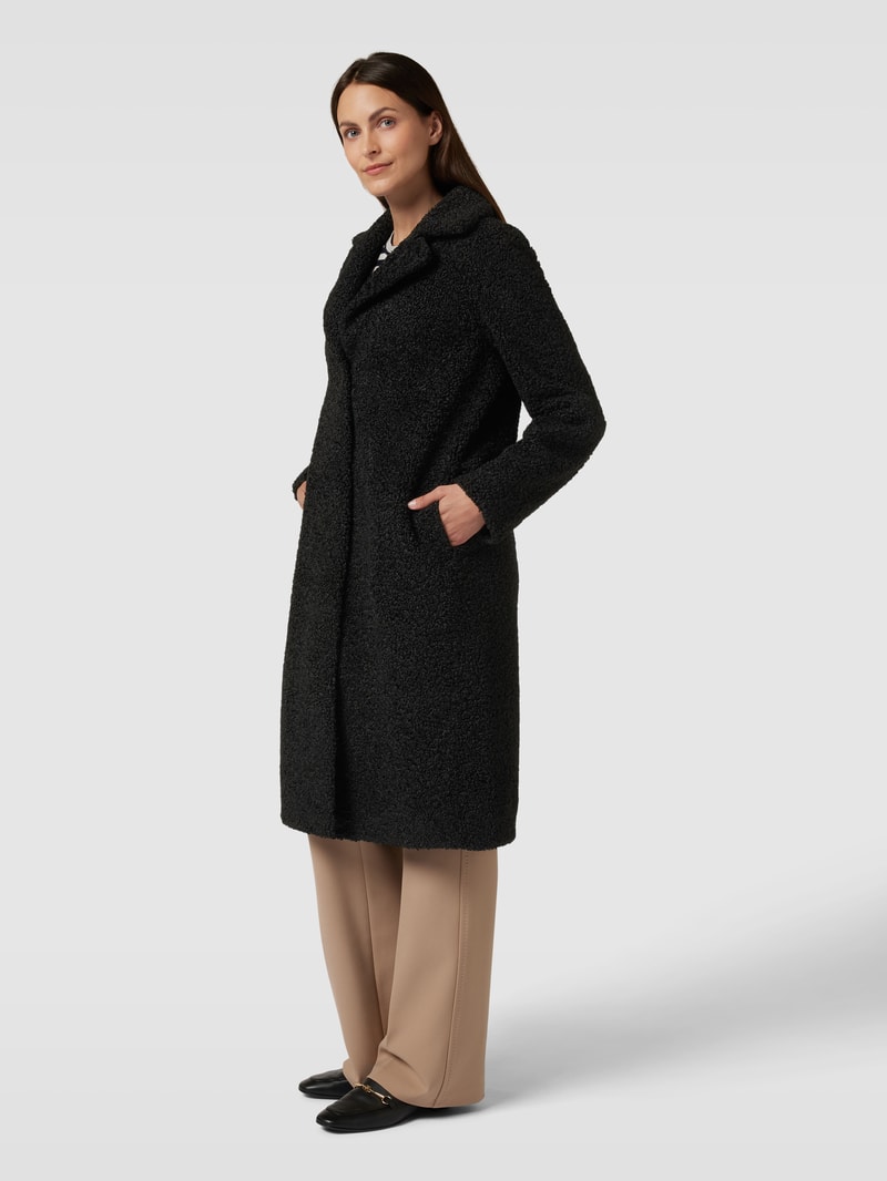 Mantel aus Teddyfell Modell 'Mukite' in schwarz
