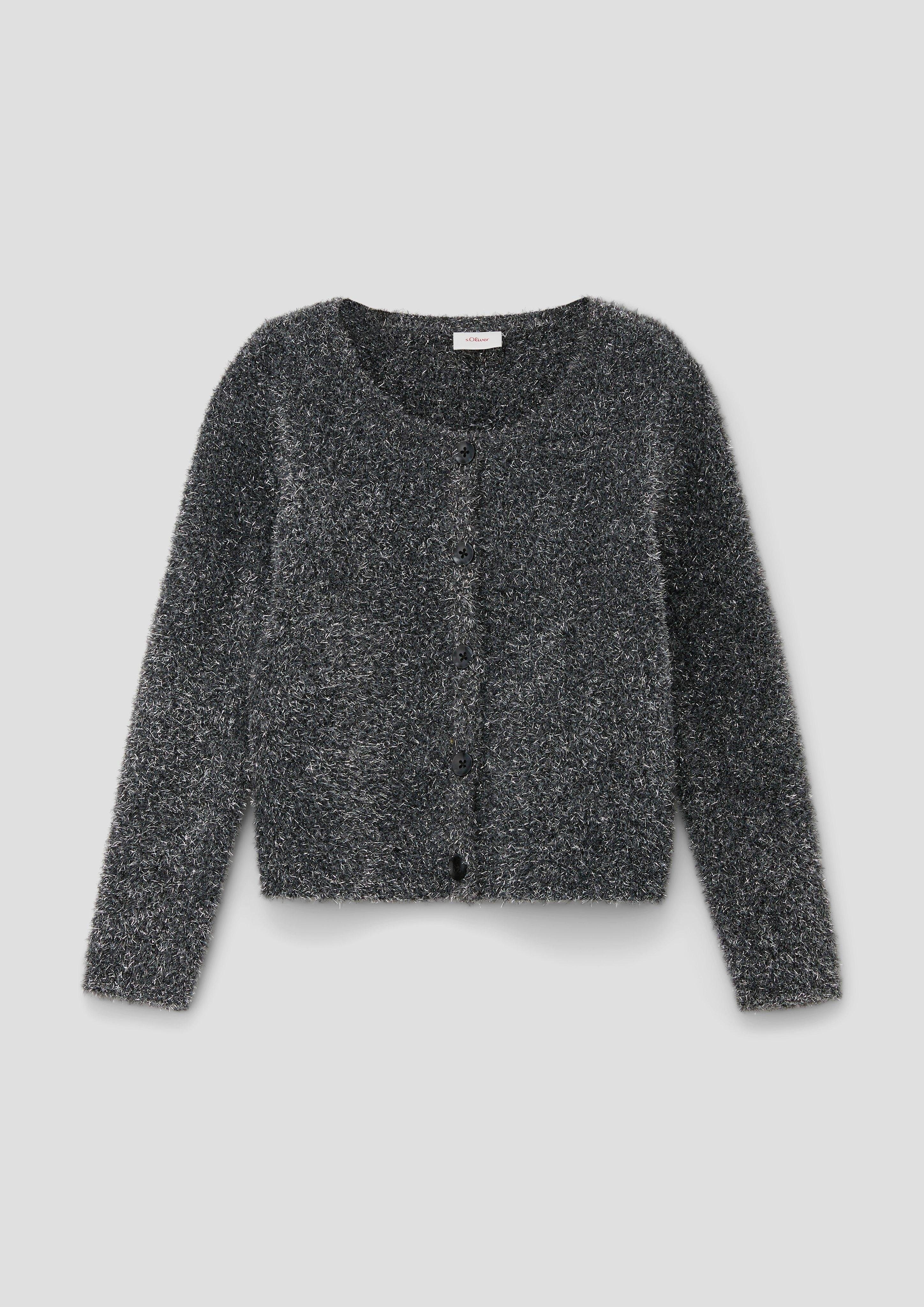 s.Oliver Strickjacke Cardigan aus Effektgarn