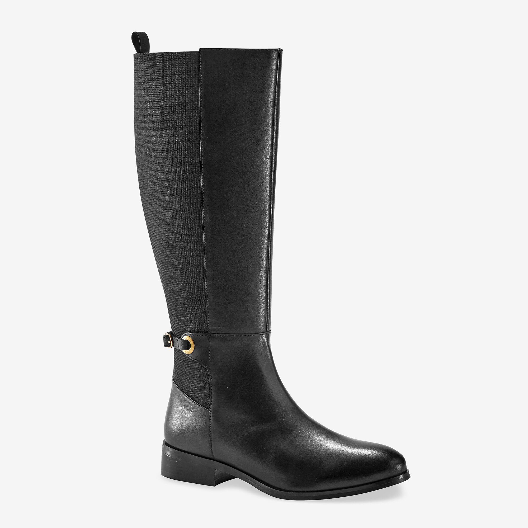 Bottes cavalières en cuir, spécial larges mollets
