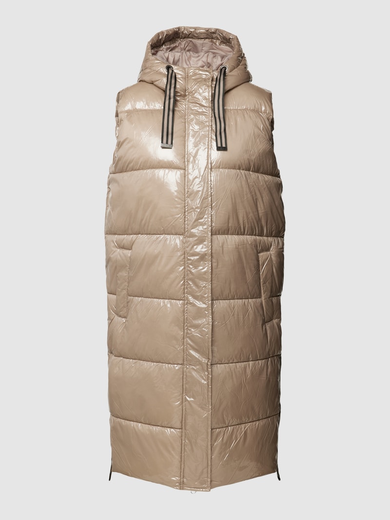Steppweste mit Kapuze Modell 'Miri' in beige