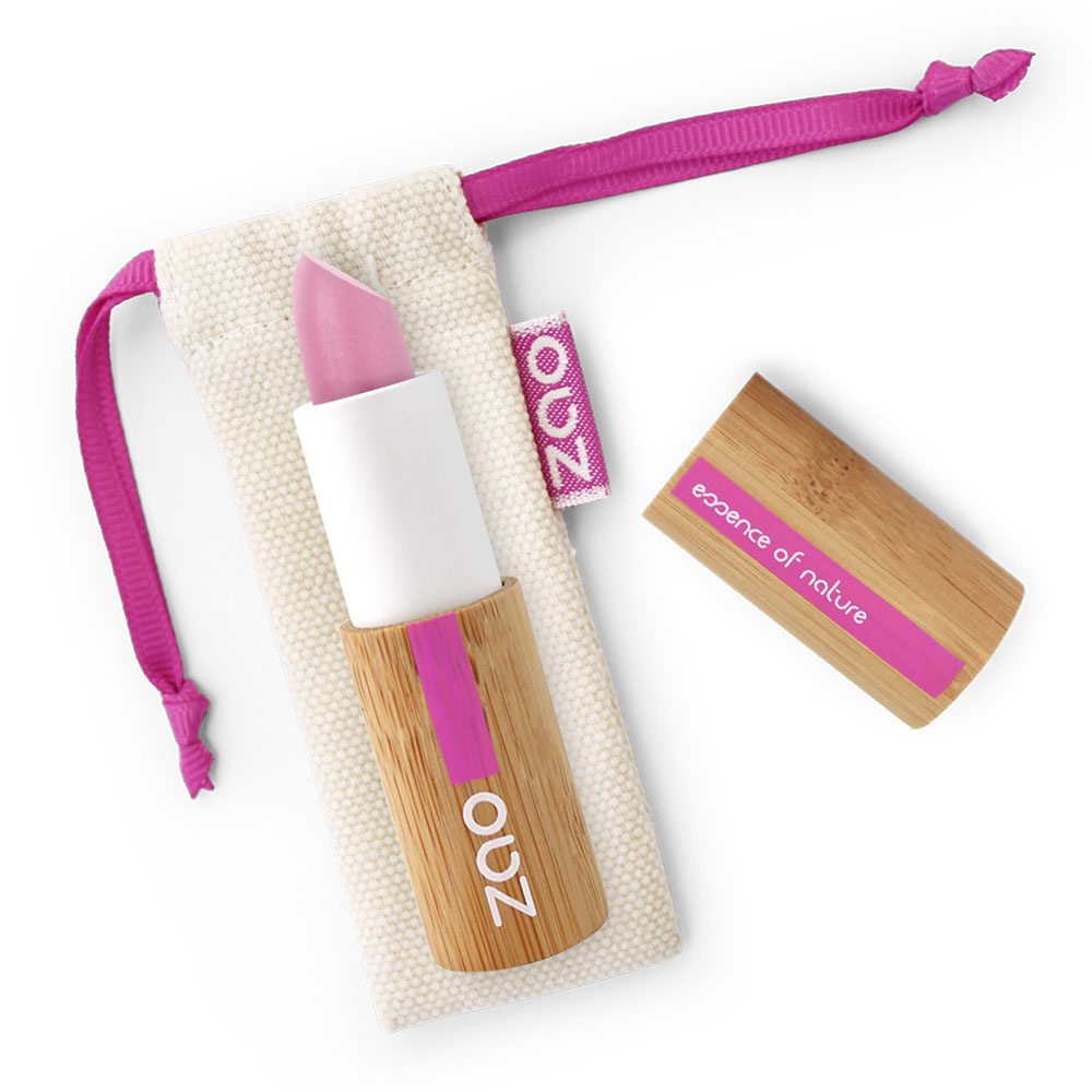 zao essence of nature Rouge à lèvres Classic 461 Rose bonbon ZAO Rouge à lèvres Certifié Bio, Formule 100% naturelle, Vegan et Rechargeable