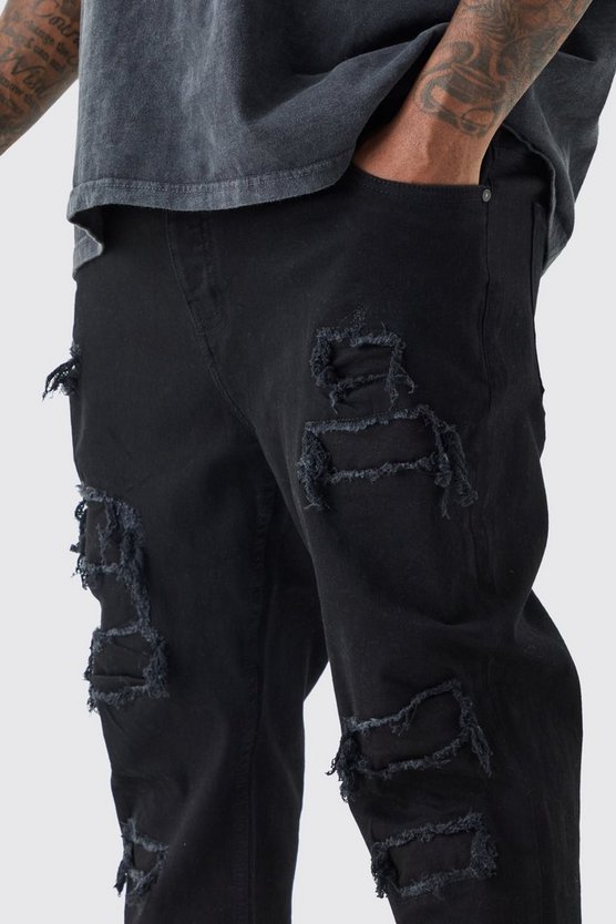 Plus zerrissene Skinny Jeans