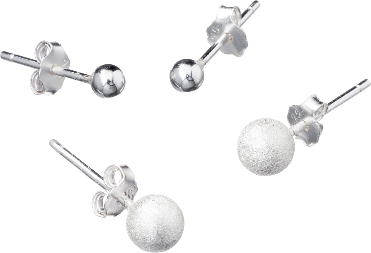 Ohrstecker-Set 925 Silber, 4 St