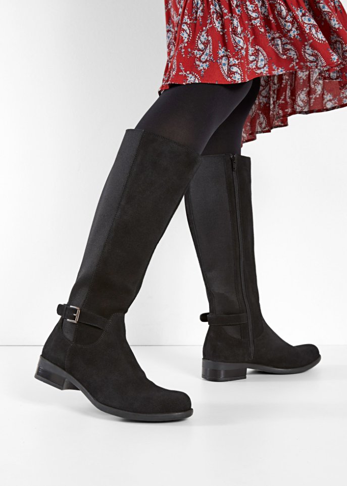 Weitschaftstiefel aus Leder