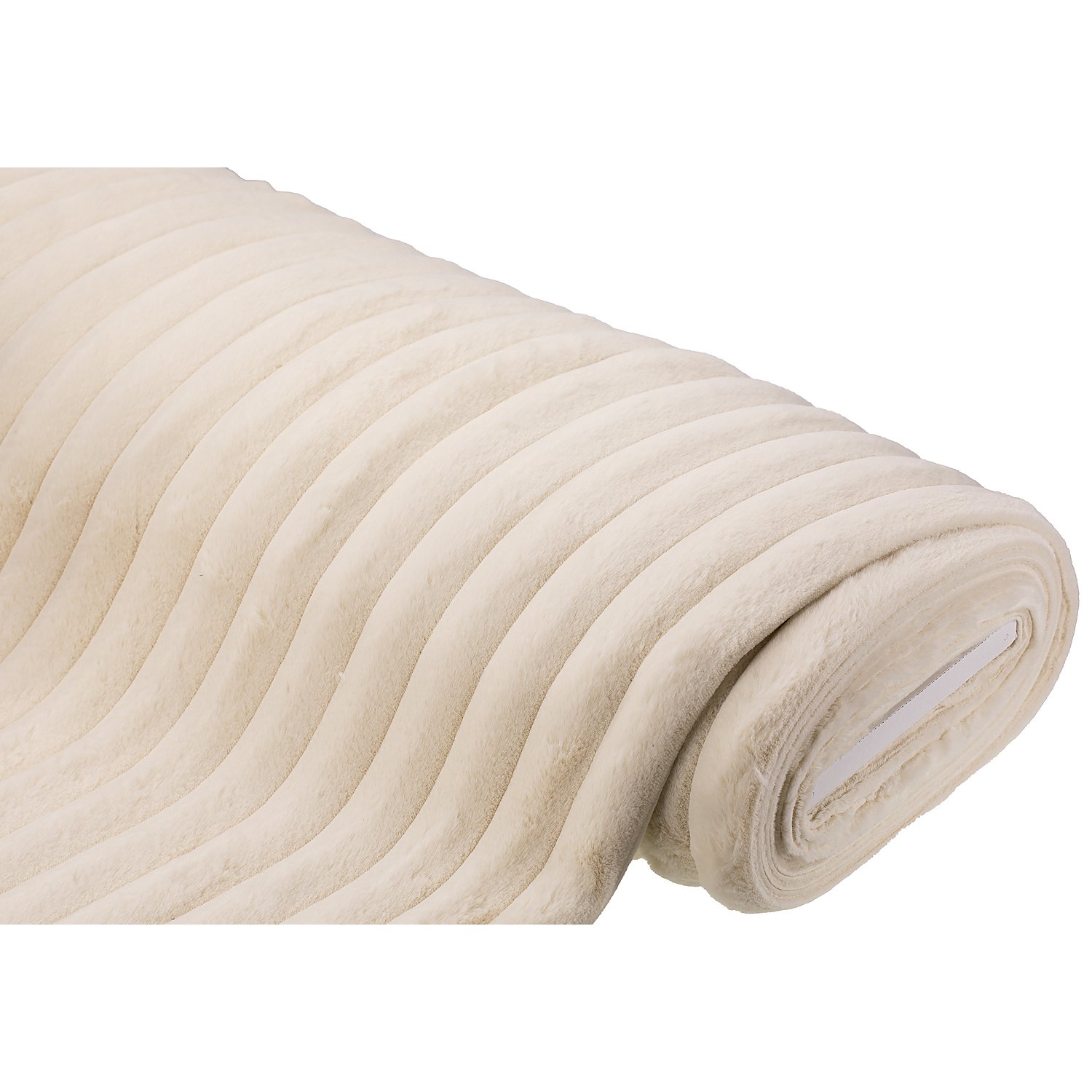 Fellimitat mit Rippen, natur, 3,5 cm breite Rippe