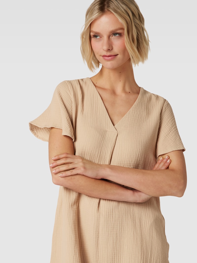 Minikleid mit Strukturmuster Modell 'NATALI' in beige