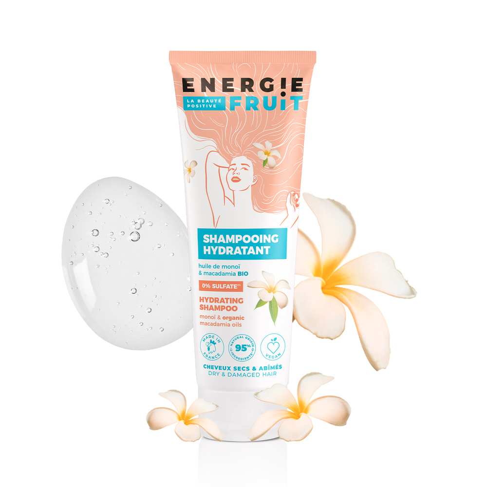 energie fruit MONOI & HUILE DE MACADAMIA BIO | CHEVEUX ABIMÉS Shampooing Sans Sulfates