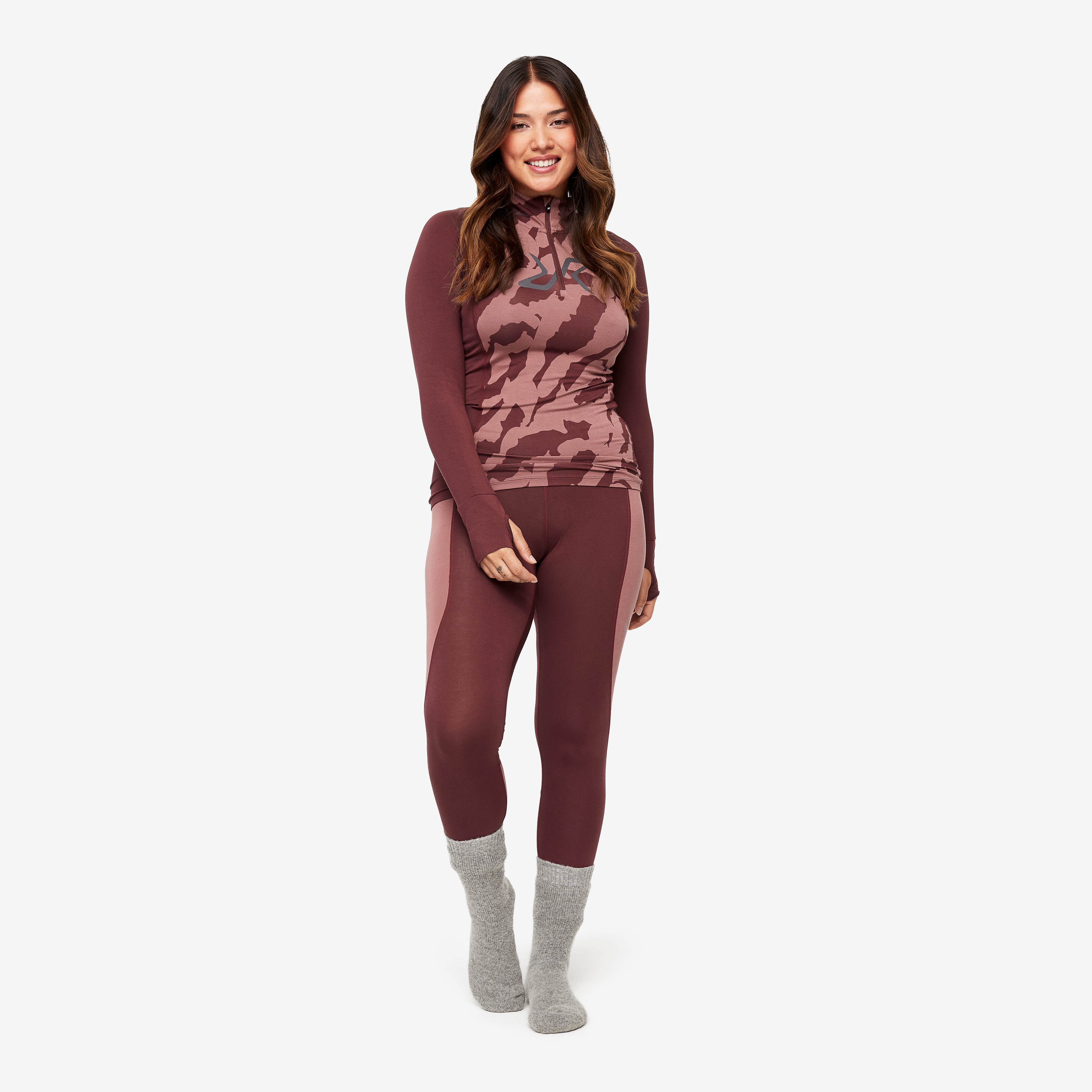 Bambooskin Base Layer Set Femme Dark Vintage Rose