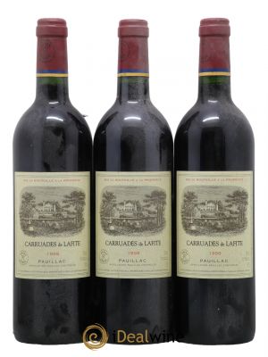 Carruades de Lafite Rothschild Second vin  1998 - Lot de 3 Bouteilles