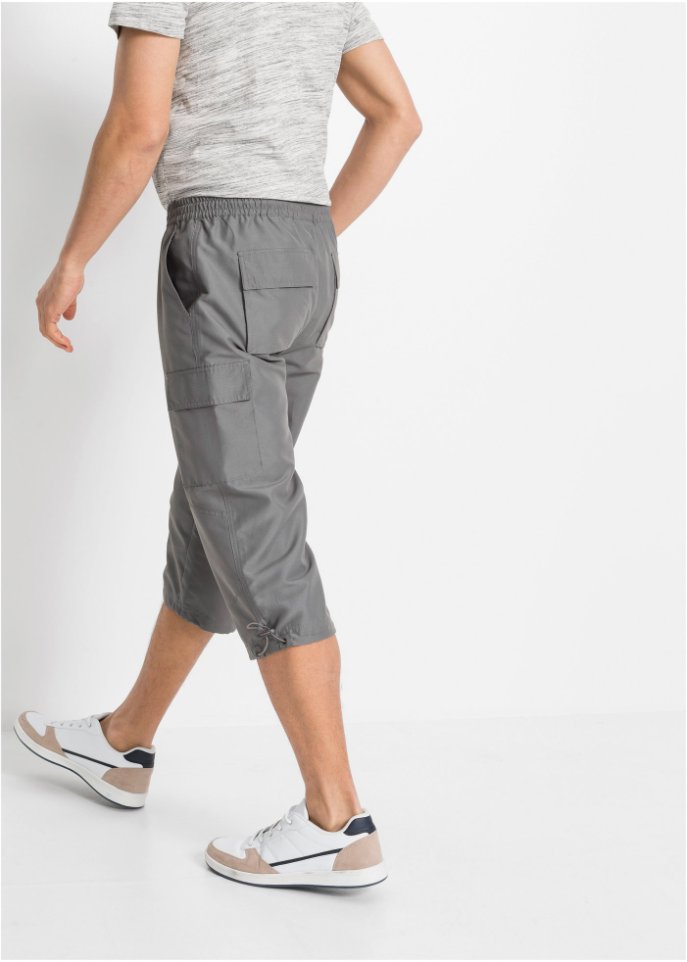 Mikrofaser 3/4-Hose mit Komfortschnitt, Regular Fit