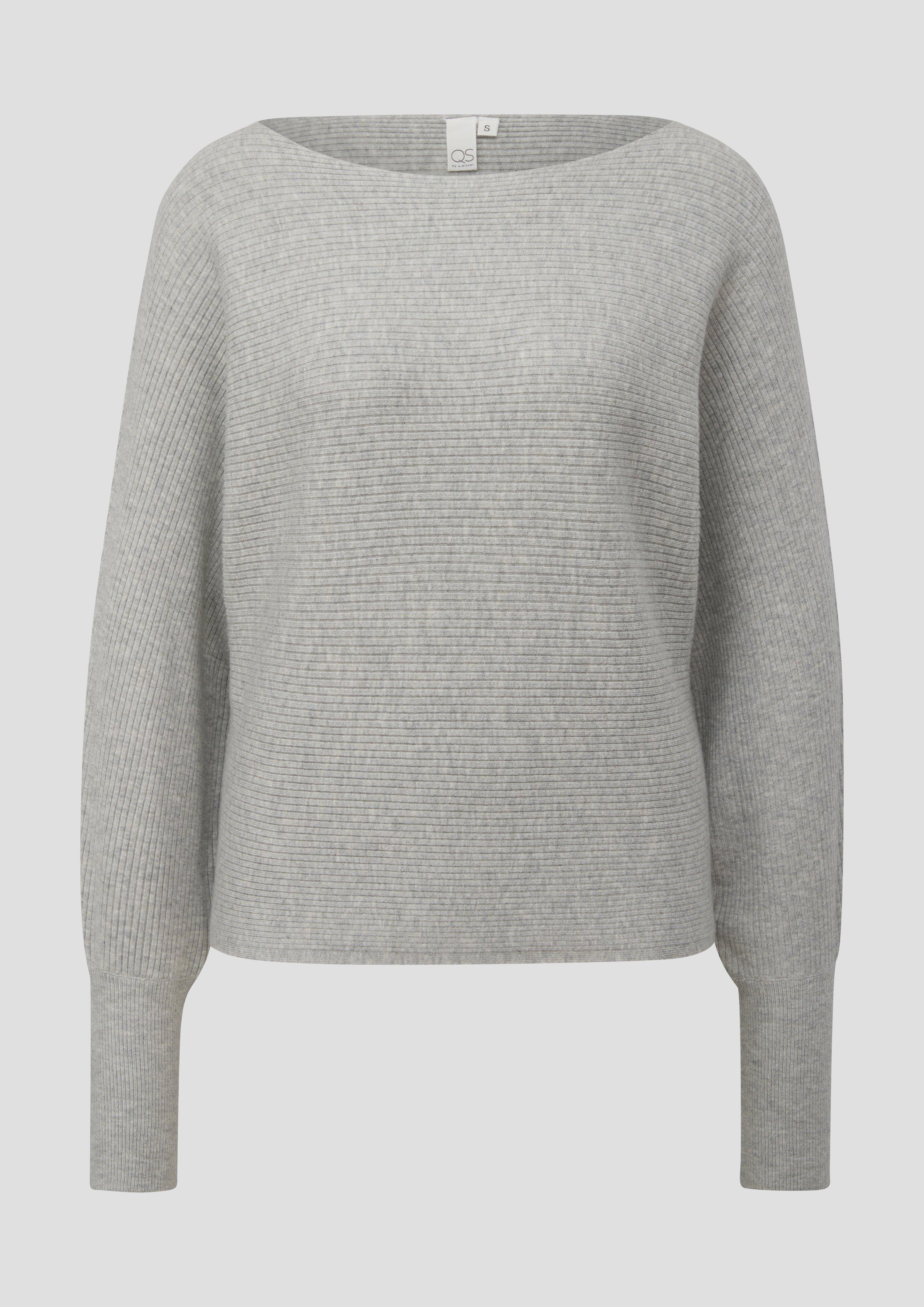 Rippstrickpulli mit Fledermausarm  2144100-9400