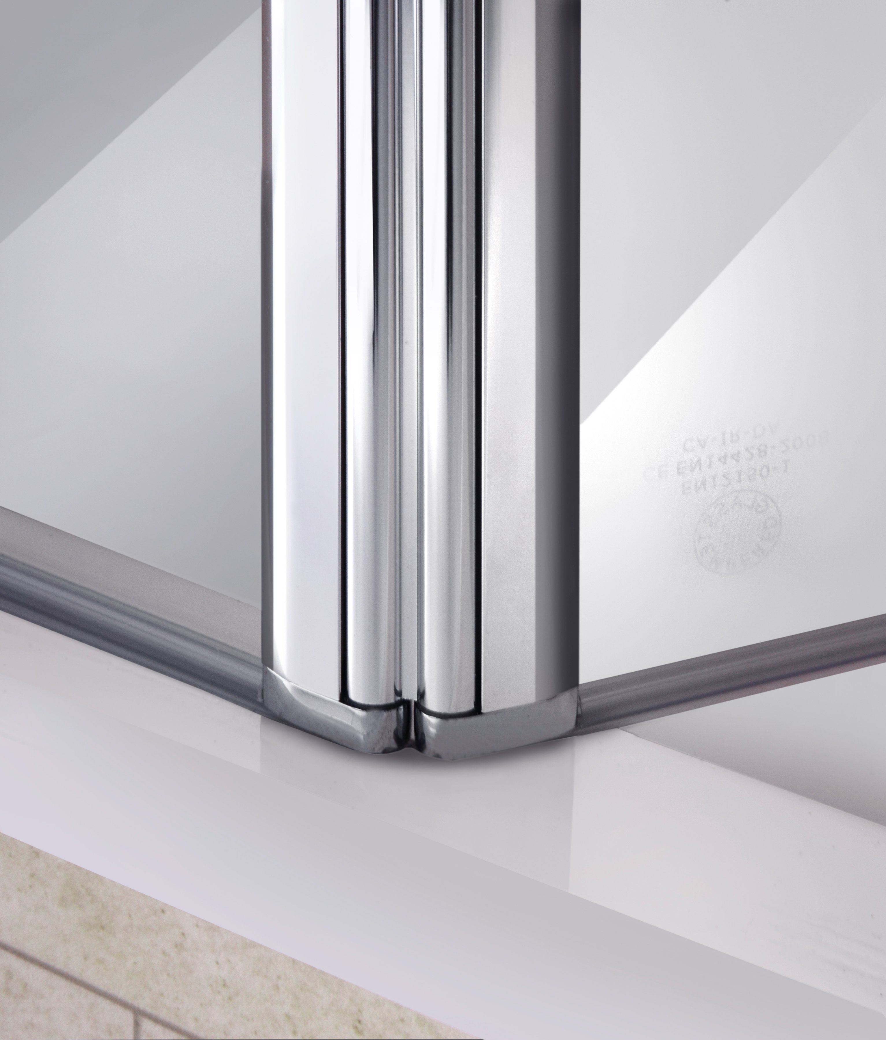 welltime Badewannenaufsatz Summer, Sicherheitsglas, (2 tlg), Badewannenfaltwand in der Größe BxH: 110 x 150 cm, Spritzschutzwand