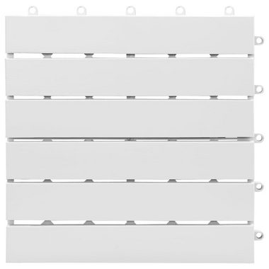 Teppichboden Terrassenfliesen 20 Stk. Weiß 30x30 cm Massivholz Akazie, vidaXL