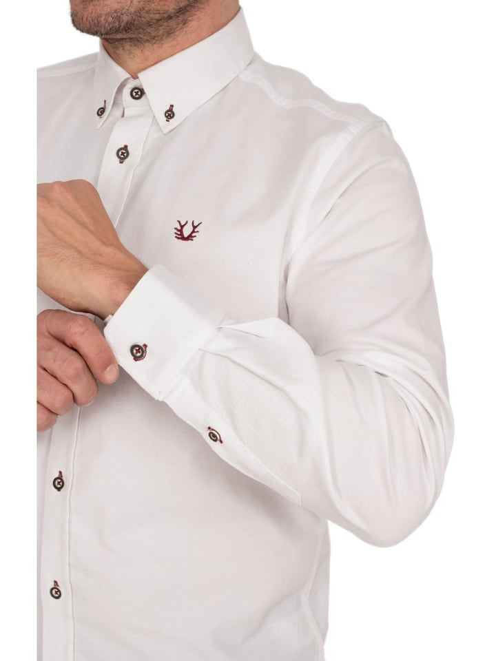 KRÜGER Hemd 912867 in weiß-rot günstig kaufen