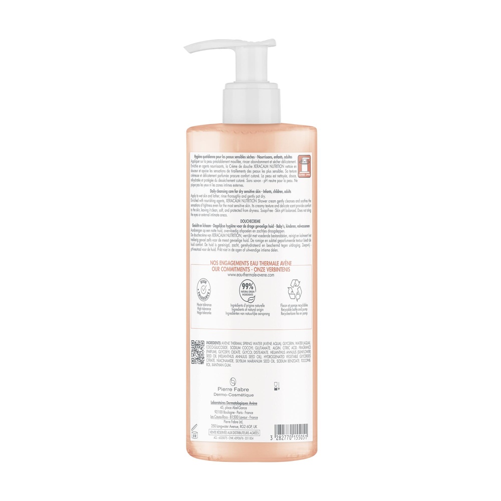 Avène Xéracalm Nutrition - Crème de douche 500ml Crème nettoyante/lavante