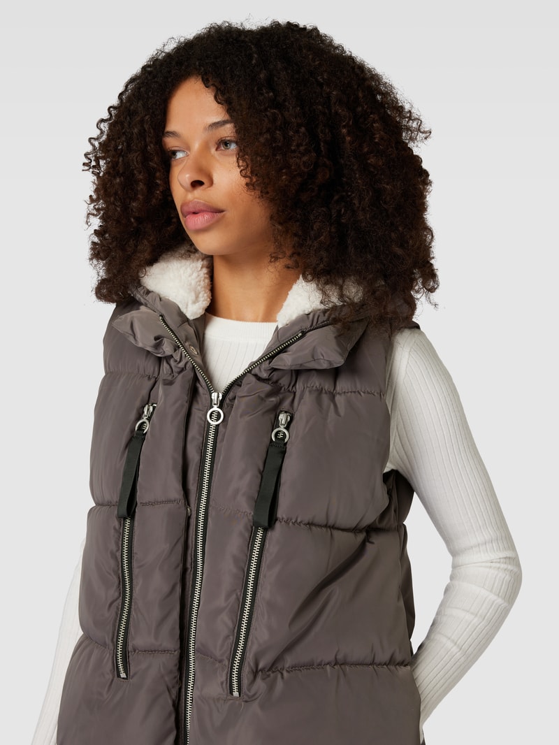 Steppweste im Double-Layer-Look Modell 'NEWNORA' in graphit