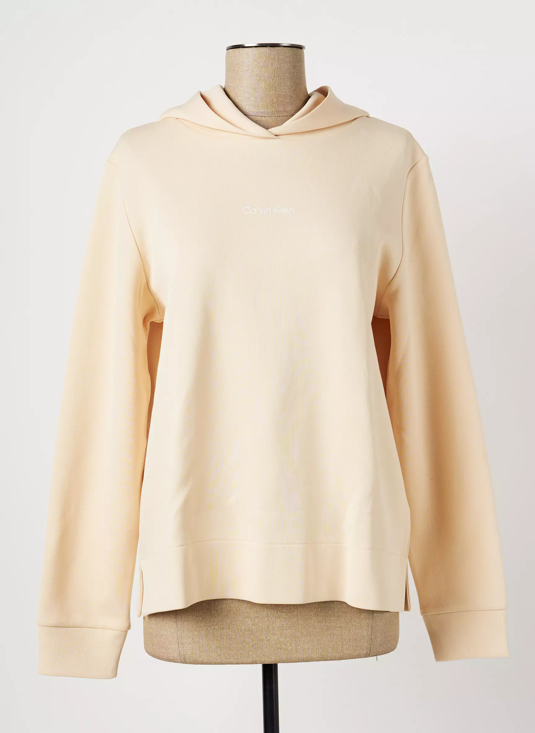 Calvin Klein Sweat Capuche Femme couleur beige