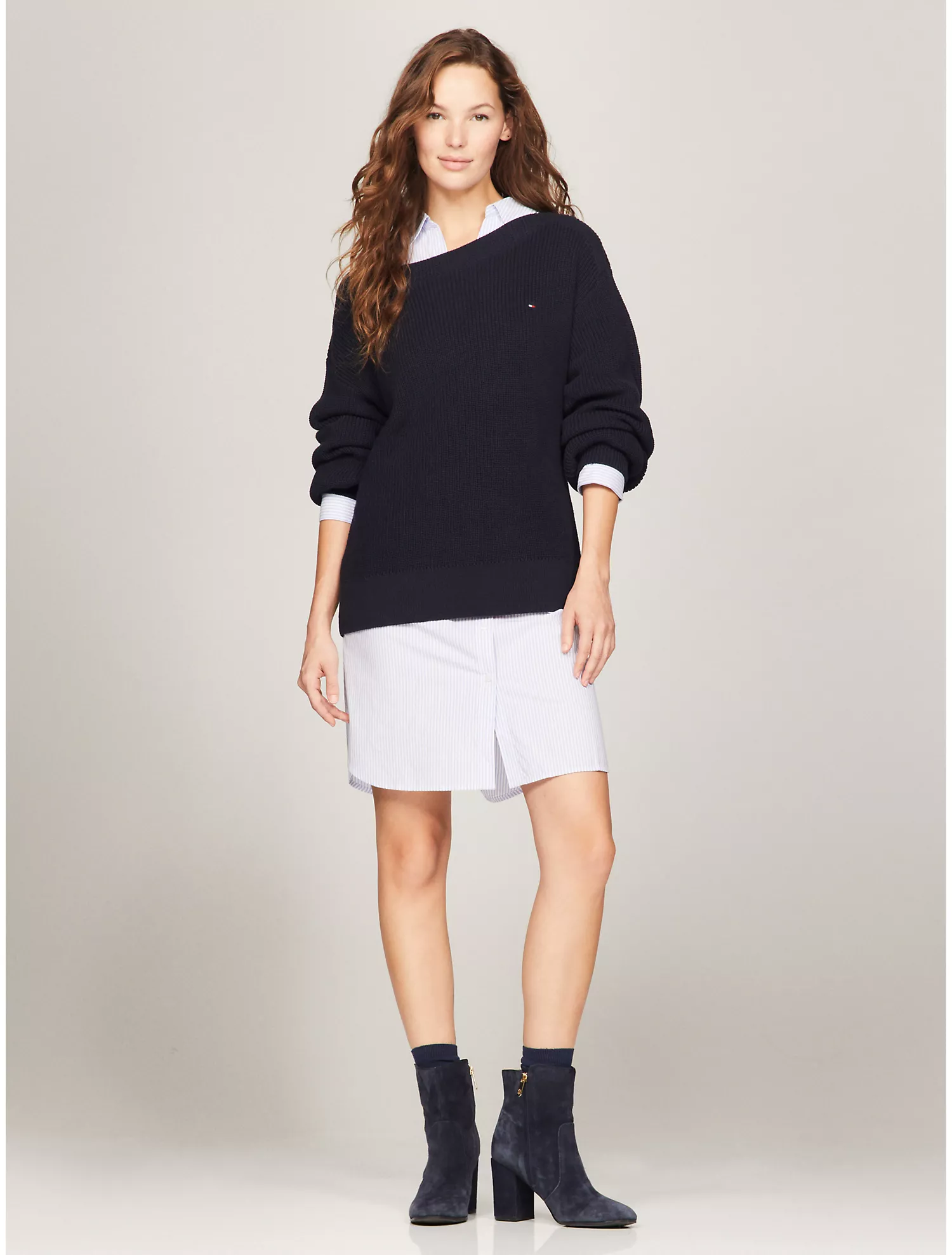 Ribbed Boatneck Sweater