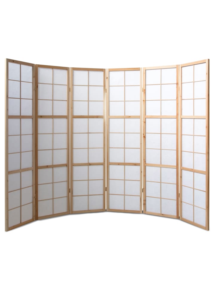 Homestyle4u 6-tlg. Paravent Shoji in Braun 264x175 cm günstig kaufen onesize