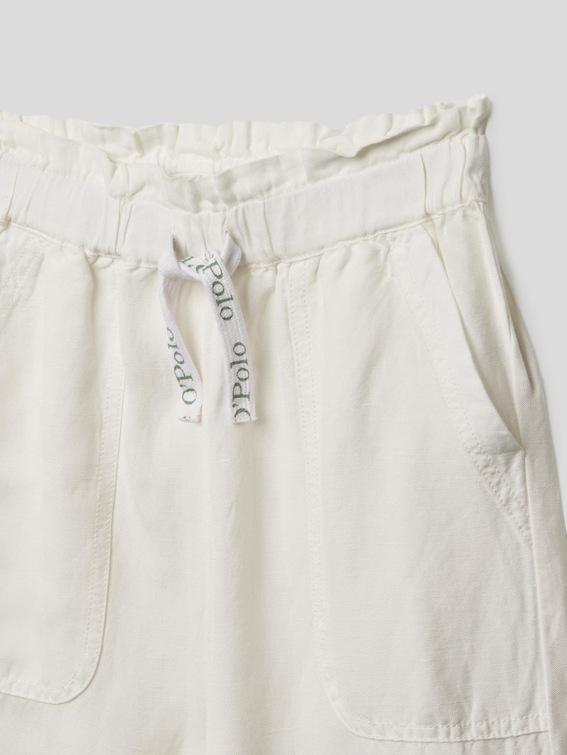 Jogpants aus Viskose-Leinen-Mix in offwhite