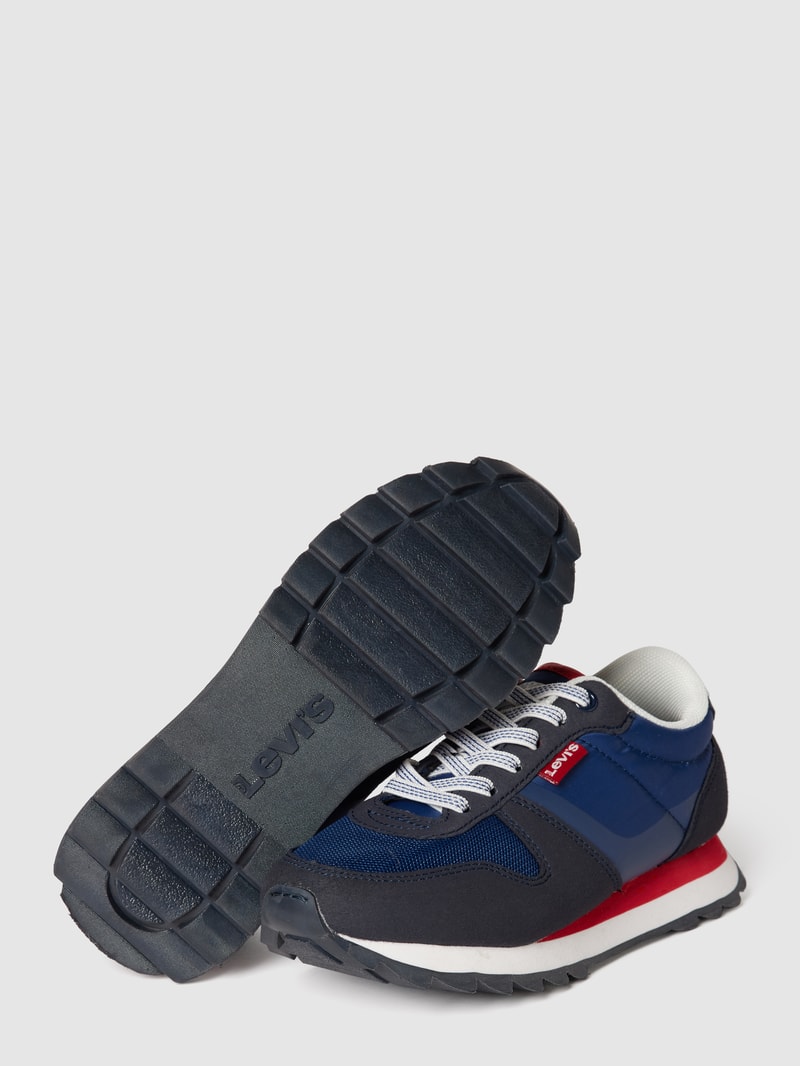 Sneaker mit Label-Detail Modell 'ALEX' in marineblau