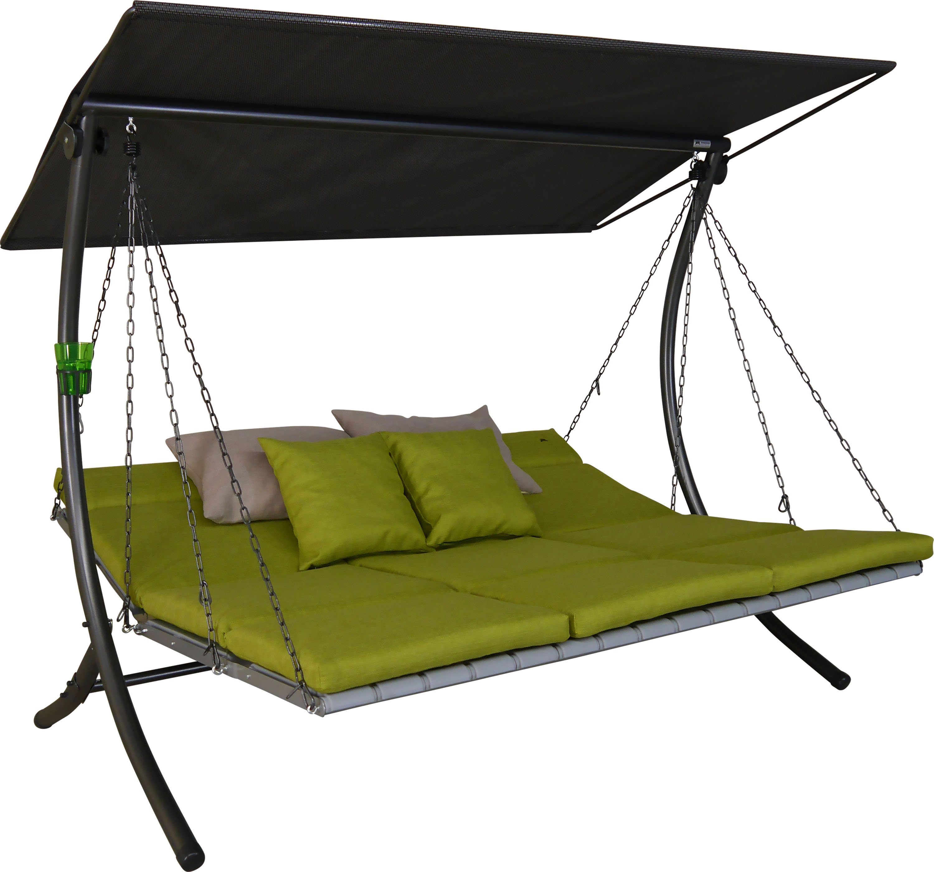 Angerer Freizeitmöbel Hollywoodschaukel Luxus Smart lime, 3-Sitzer, Bettfunktion, BxTxH: 210x145x160 cm