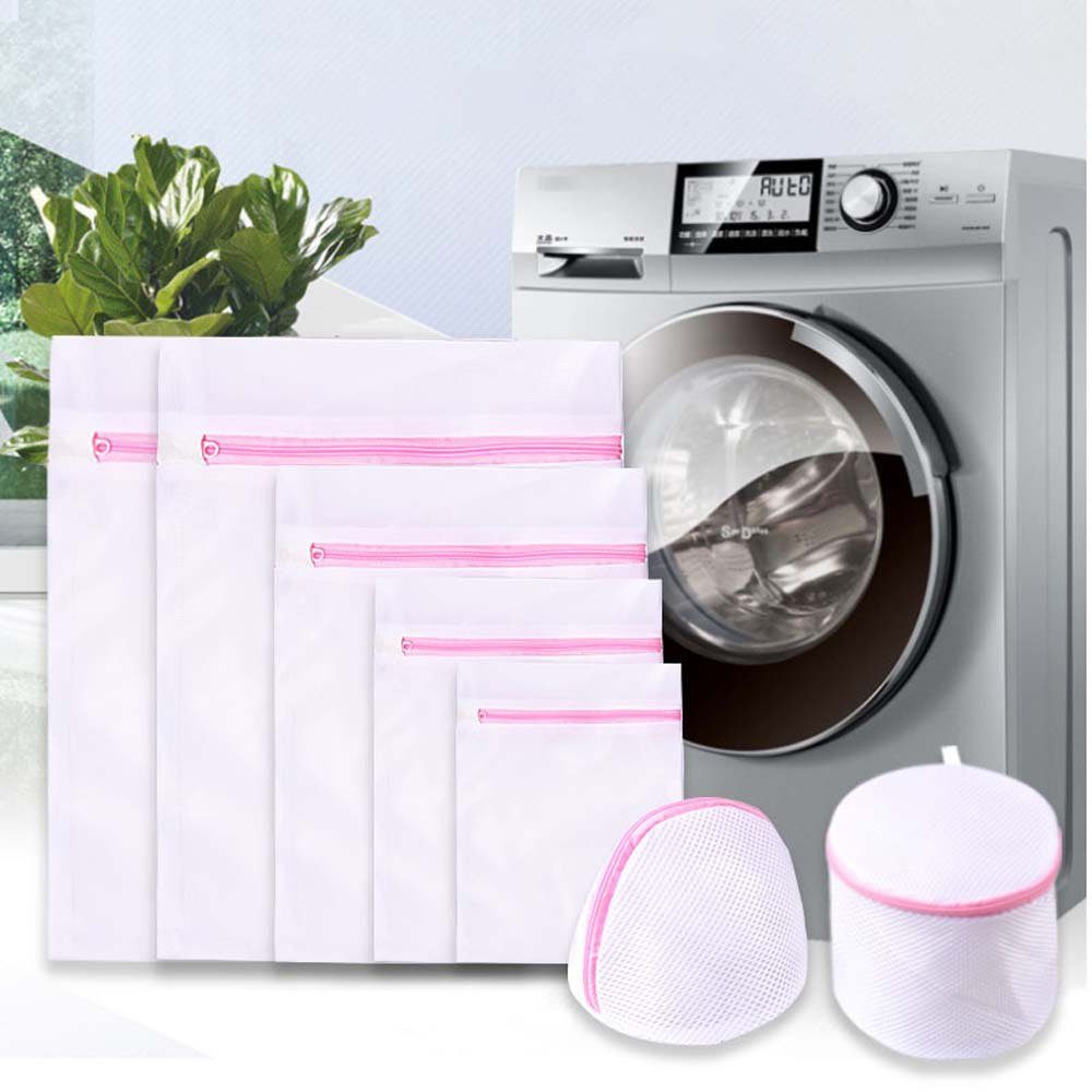 aikidio Wäschenetz 7teiliges Wäschesack-Set Pink Zip Wäschesack Wäschesack,(7-St)