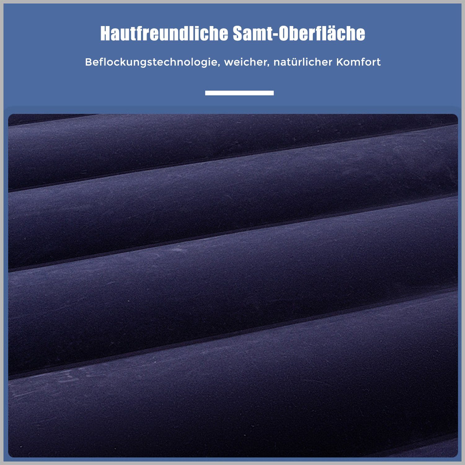 MAGICSHE Luftbett Luftmatratze Aufblasbar Gästebett mit Beflockter Oberfläche