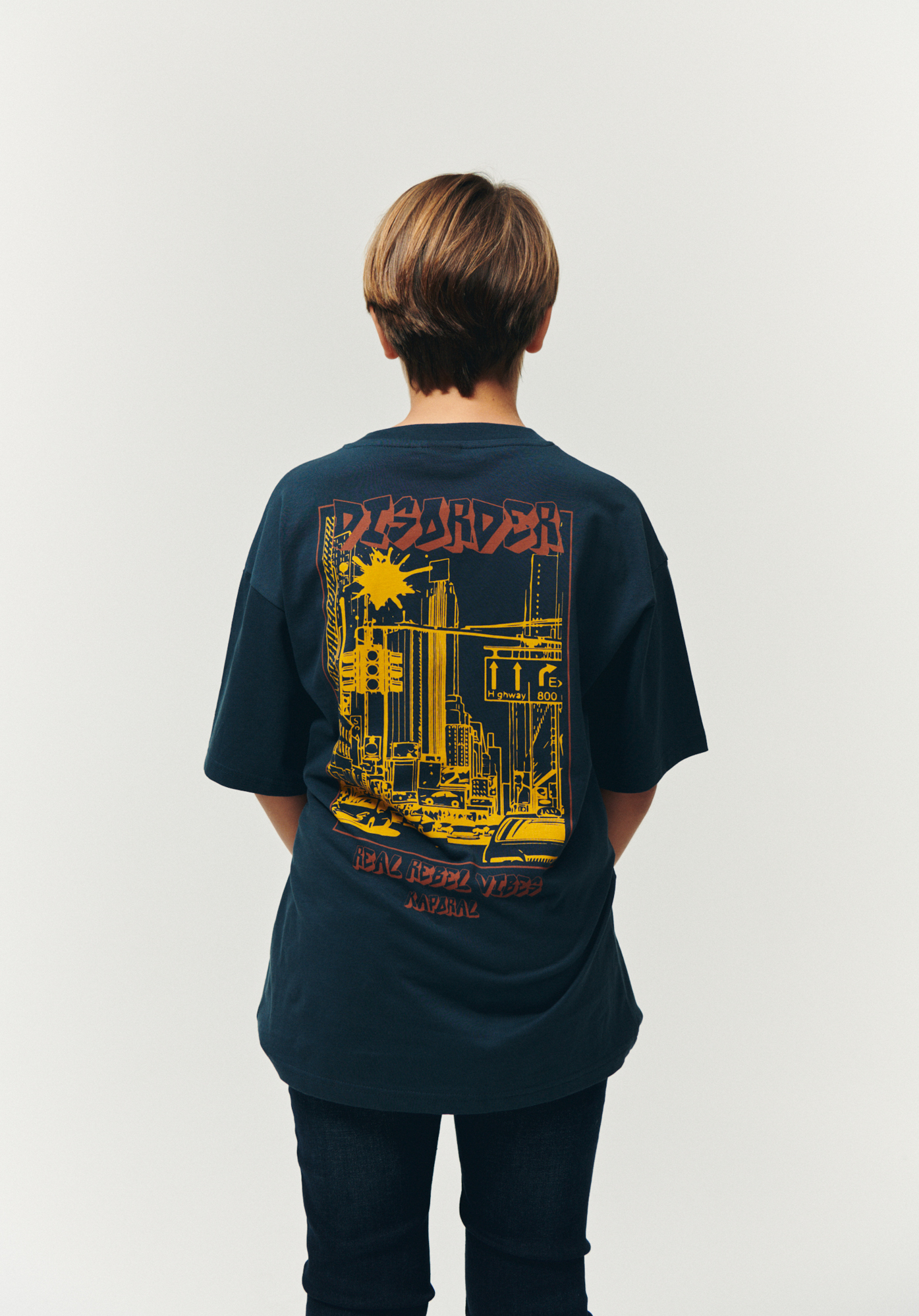 ELDON  T-shirt bleu marine garçon 100% coton