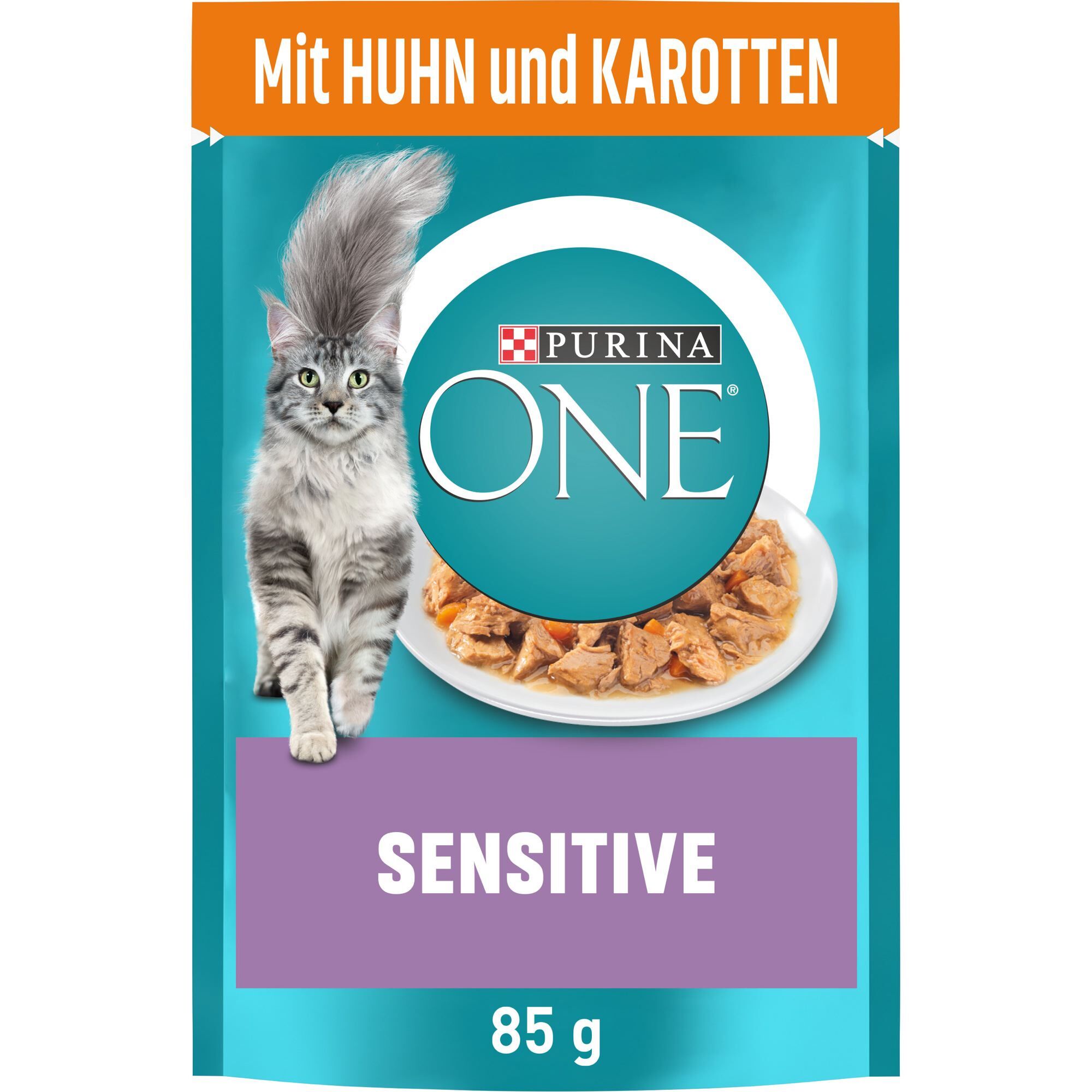 Purina ONE Nassfutter Purina ONE Sensitive mit Huhn & Karotten 26x85g