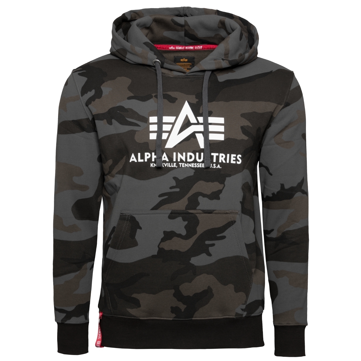 Alpha Industries Basic Hoodie Camo Kapuzenpullover schwarz