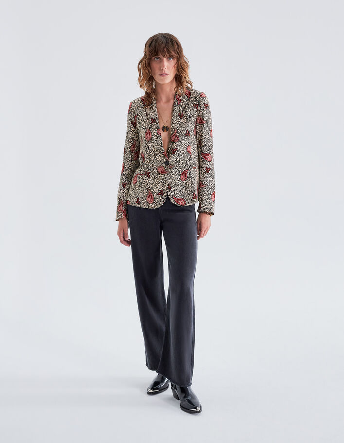 Veste de costume écrue recyclée léo cachemire Femme