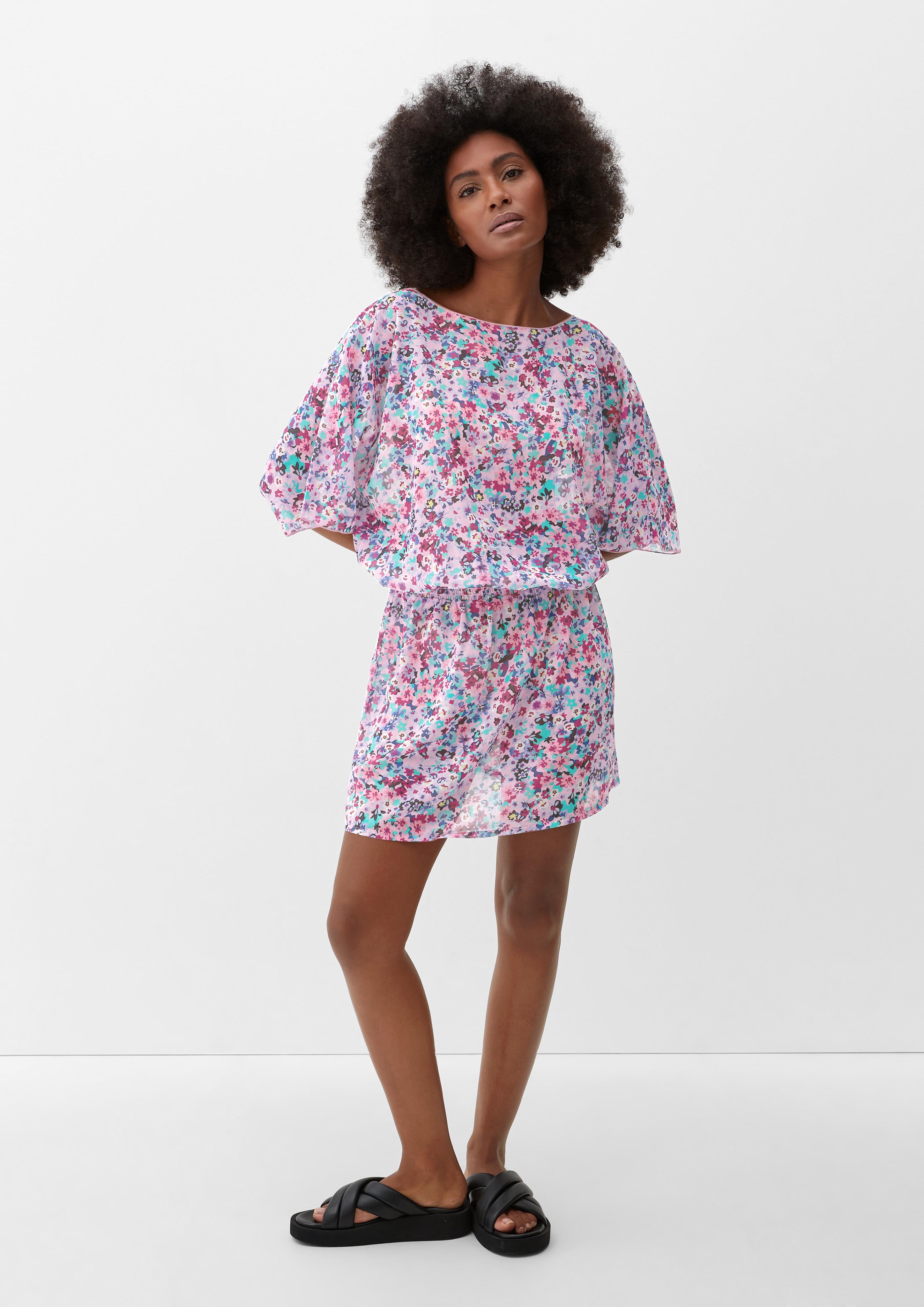 Geblümtes Tunika-Kleid  6008410-46A1