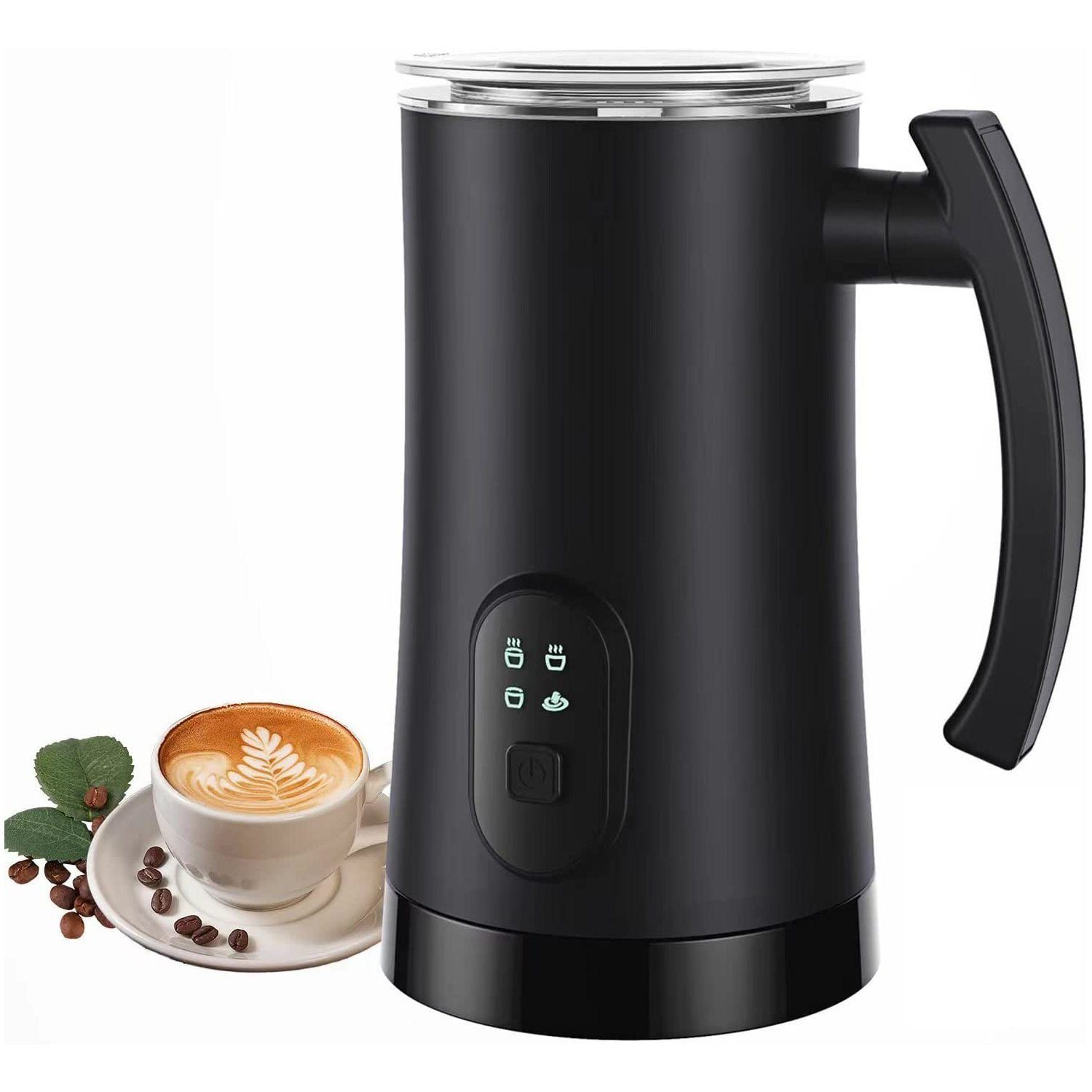 Mutoy Milchaufschäumer elektrischer Milchaufschäumer, 4-in-1 Milchaufschäumer Elektrisch, 400,00 W, 350ml Milchschäumer für Heißer und Kalter