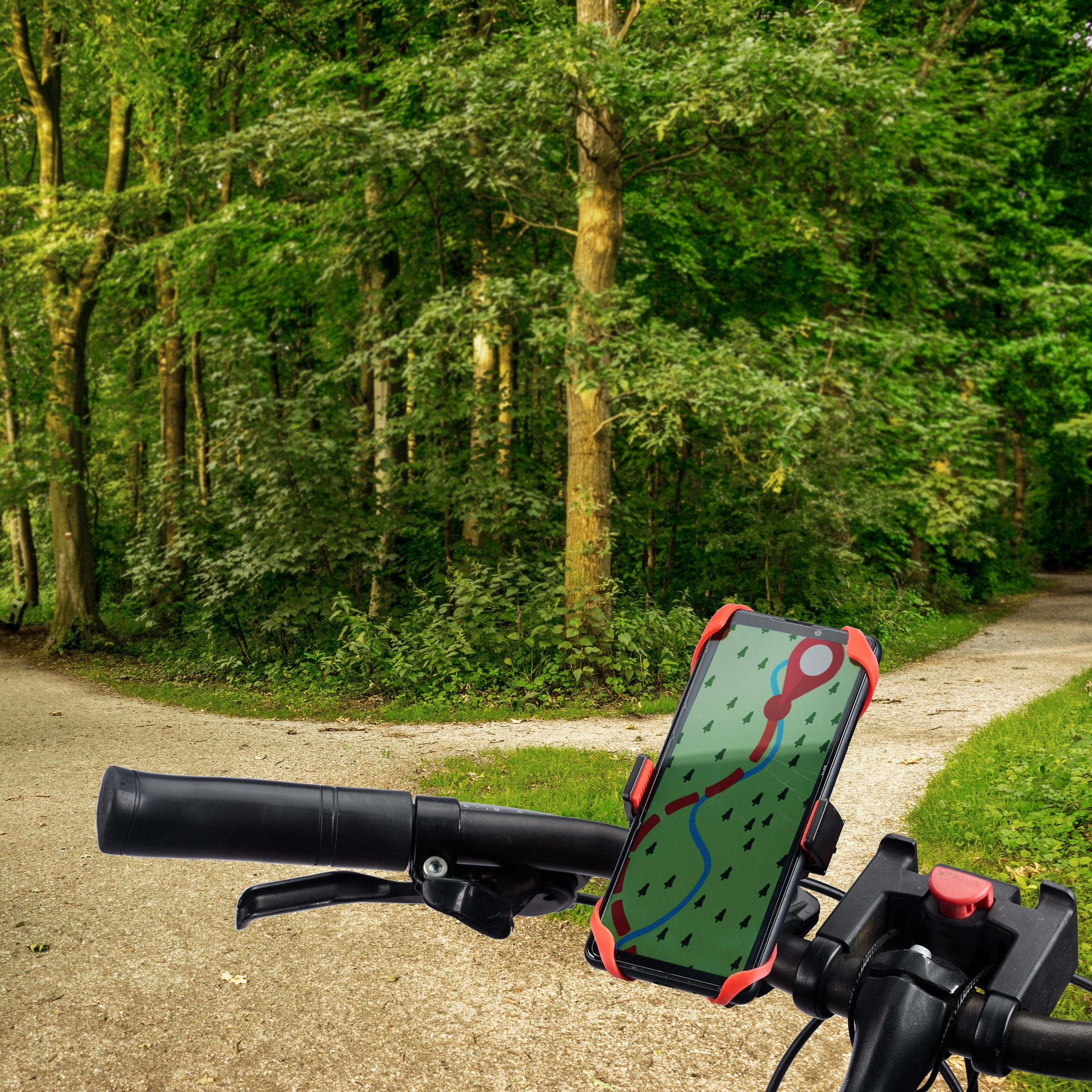 relaxdays Handyhalterung fürs Fahrrad Smartphone-Halterung