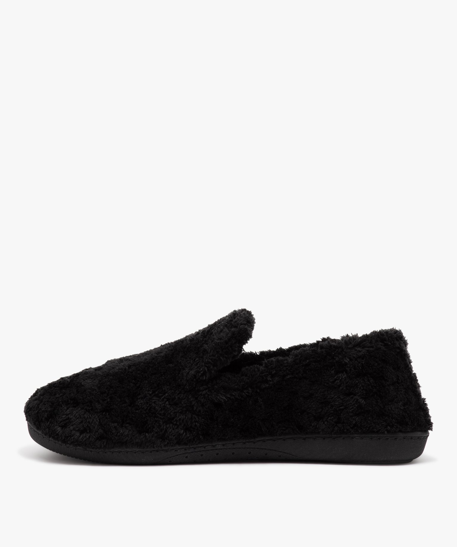Chaussons femme pantoufles fourrées unies - Isotoner noir | GEMO