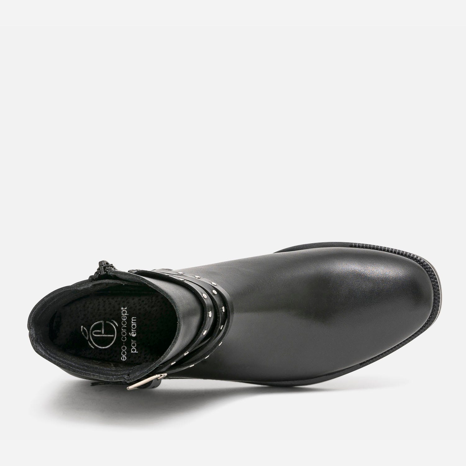 Boots noir en cuir esprit jodhpur